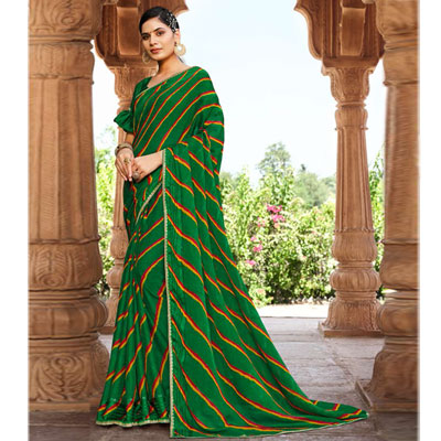 "Fancy Silk Saree Seymore Kesaria -11365 - Click here to View more details about this Product